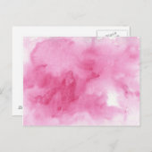 roze waterverf achtergrond voor briefkaart (Voorkant / Achterkant)
