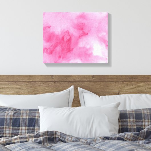 roze waterverf achtergrond voor canvas afdruk (Insitu (Slaapkamer))
