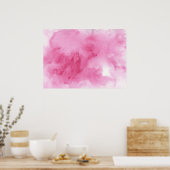 roze waterverf achtergrond voor poster (Keuken)