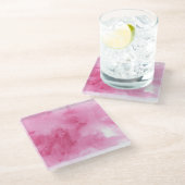 roze waterverf achtergrond voor uw glazen onderzetter (Schuin)