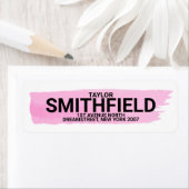 Roze Waterverf afschilderen Retouradres roze Etiket (Insitu)