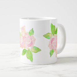 Roze Waterverf Albertine Rozen Grote Koffiekop