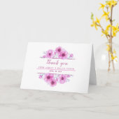 Roze waterverf anemone bloemen kunst bedankt kaart (Gele Bloem)
