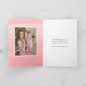 Roze Waterverf Arch 2 Fotopaasmaak Feestdagen Kaart (Binnen)