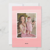 Roze Waterverf Arch 2 Fotopaasmaak Feestdagenkaart (Achterkant)