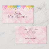 Roze Waterverf Art Studio Visitekaartje (Voorkant / Achterkant)