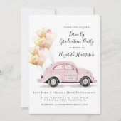 Roze Waterverf auto, gedeclasseerd Kaart (Voorkant)