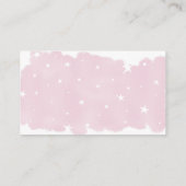 Roze Waterverf Baby Meisje Luier Raffle Informatiekaartje (Achterkant)