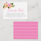 Roze waterverf Baby shower aanvraag Informatiekaartje (Voorkant / Achterkant)