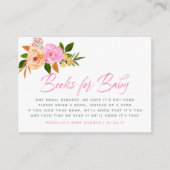 Roze waterverf Baby shower aanvraag Informatiekaartje (Voorkant)