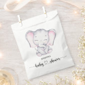 Roze Waterverf Baby shower Bedankzakje (Geknipt)