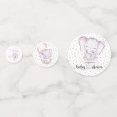 Roze Waterverf Baby shower Confetti (Voorkanten)
