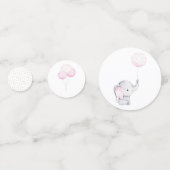 Roze Waterverf Baby shower Confetti (Achterkanten)