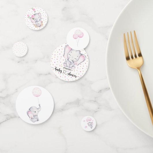 Roze Waterverf Baby shower Confetti (Groep)