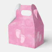 Roze Waterverf Baby shower Custom Bedankdoosjes (Achterkant)