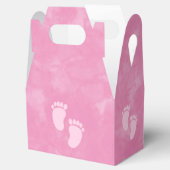 Roze Waterverf Baby shower Custom Bedankdoosjes (Geopend)