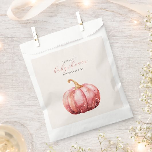 Roze Waterverf Baby shower Favorietassen Bedankzakje (Geknipt)