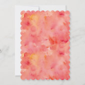  Roze Waterverf Baby shower Invitation Kaart (Achterkant)