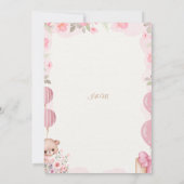 Roze Waterverf Baby shower Kaart (Achterkant)