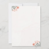 Roze Waterverf Baby shower Kaart (Achterkant)