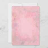 Roze Waterverf Baby shower Kaart (Achterkant)