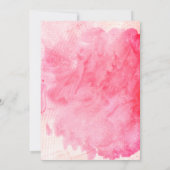  Roze Waterverf Baby shower Kaart (Achterkant)