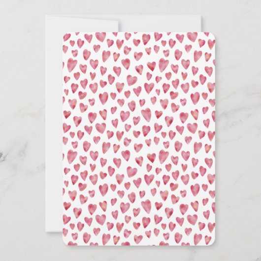 Roze Waterverf Baby shower Kaart (Achterkant)