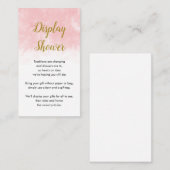 Roze Waterverf | Baby shower Kaart weergeven (Voorkant / Achterkant)