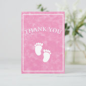 Roze Waterverf Baby shower Rechthoek Sjabloon (Staand voorkant)