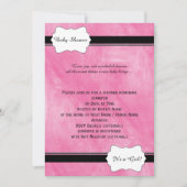 Roze Waterverf Baby shower Uitnodiging (Voorkant)