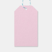 Roze Waterverf Baby shower voetafdruk Cadeaulabel (Achterkant)
