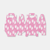 Roze Waterverf Baby shower voetafdrukpatroon Bedankdoosjes (Uitgevouwen)