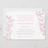  roze Waterverf - Baby shower voor meisjes Kaart (Voorkant)