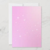 Roze waterverf babyshower uitnodiging voor meisje (Achterkant)