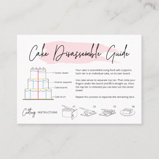 Roze Waterverf bakkerij Visitekaartje (Voorkant)