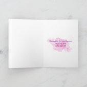 Roze Waterverf ballet slippers Weddenschap Harteli Bedankkaart (Binnen)