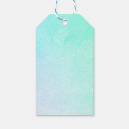 roze Waterverf balletschoenen dank u Cadeaulabel (Achterkant)