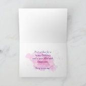 Roze Waterverf Balletschoenen Happy Birthday Kaart (Binnen)