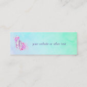 Roze Waterverf balletschoenen met pinda's en boog Mini Visitekaartje (Achterkant)