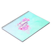 Roze Waterverf balletschoenen met pinda's en boog Notitieboek (Linkerzijde)