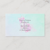 Roze Waterverf balletschoenen met pinda's en boog Visitekaartje (Achterkant)