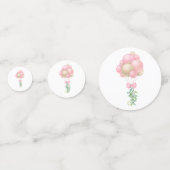 Roze Waterverf ballonnen Confetti (Voorkanten)