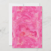 Roze Waterverf Bat Mitzvah Invites Kaart (Achterkant)
