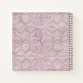 Roze Waterverf Batik Monogram Naam Notitieboek (Achterkant)