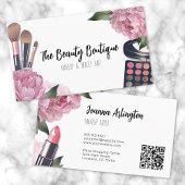 Roze Waterverf Beauty Make-up Artiest Visitekaartje