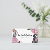 Roze Waterverf Beauty Make-up Artiest Visitekaartje (Staand voorkant)