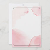 Roze waterverf beer babyshower uitnodigingen (Achterkant)