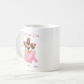 Roze Waterverf Beste mama ooit op maat Koffiemok (Voorkant links)