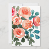 Roze Waterverf Bicycle Floral Vrijgezellenfeest Kaart (Achterkant)