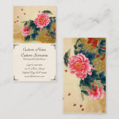 Roze waterverf bij de Koel-chinese klassieker Visitekaartje (Voorkant / Achterkant)